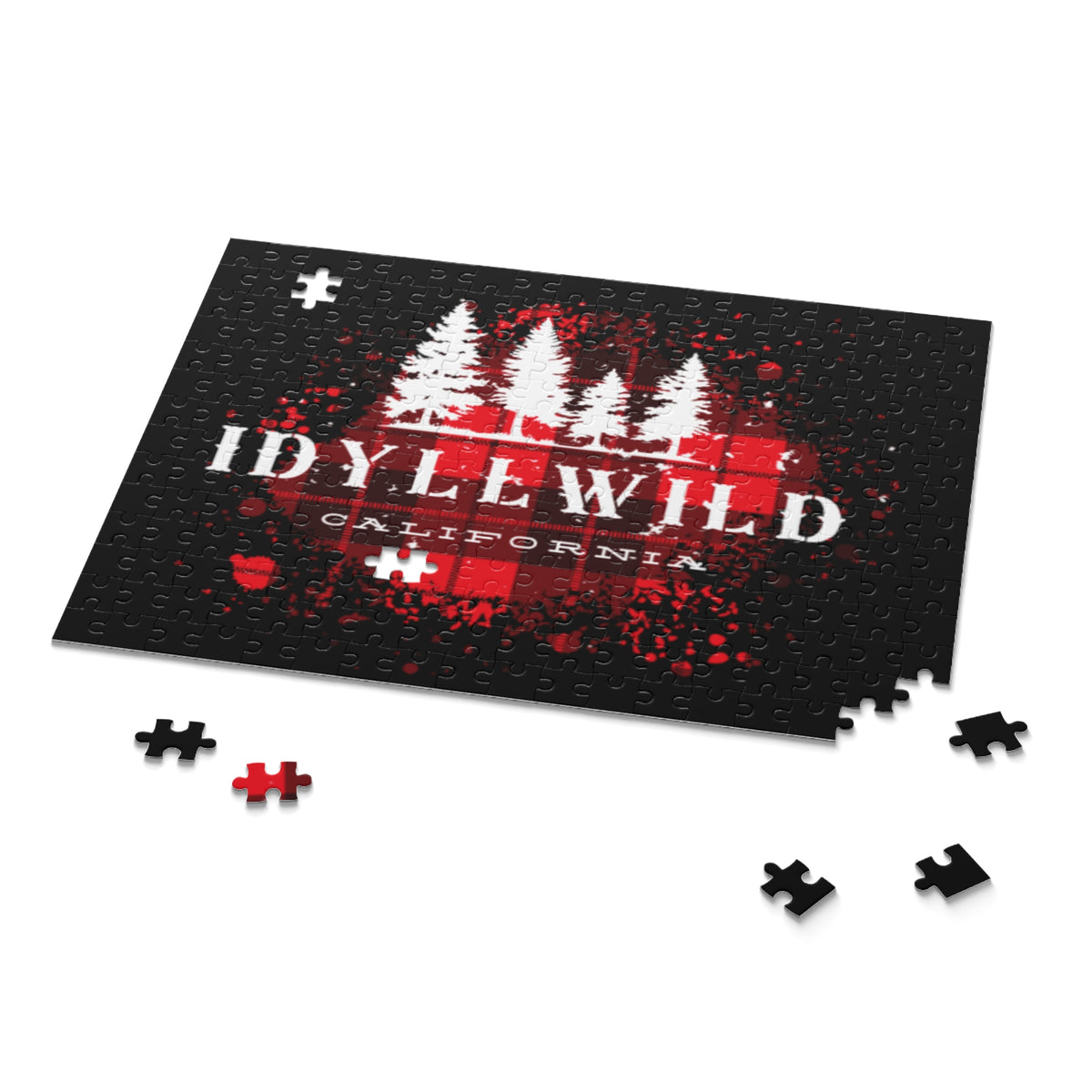 Puzzle (120, 252, 500-Piece) Idyllwild California Red Buffalo Plaid