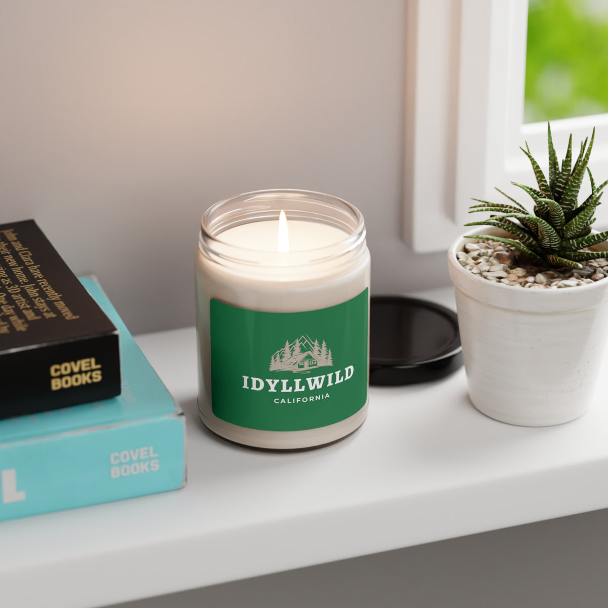 Scented Soy Candle, 9oz Idyllwild Cabin Green Label