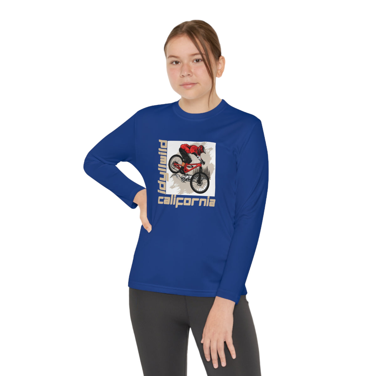 Idyllwild Mountain Biking Square II Youth Long Sleeve Competitor Tee