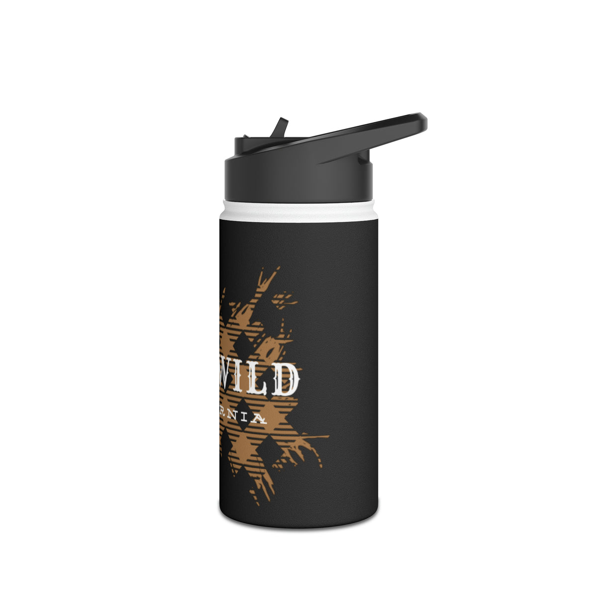 Stainless Steel Water Bottle, Standard Lid Idyllwild Tan Plaid