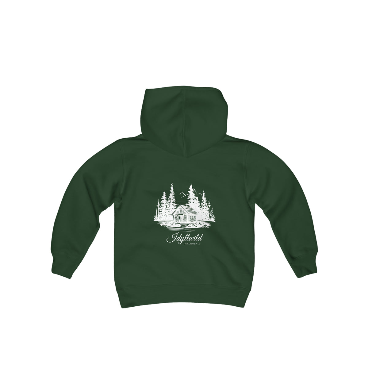 Youth Heavy Blend Hooded Sweatshirt Idyllwild Cabin