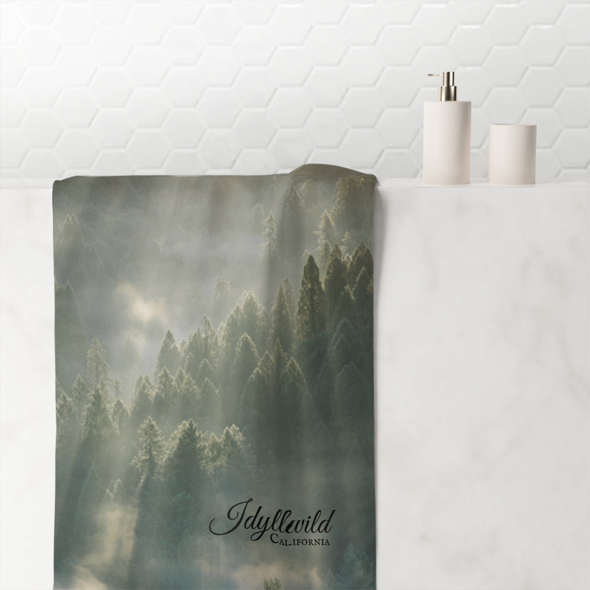 Idyllwild Cloud Forest Mink-Cotton Towel