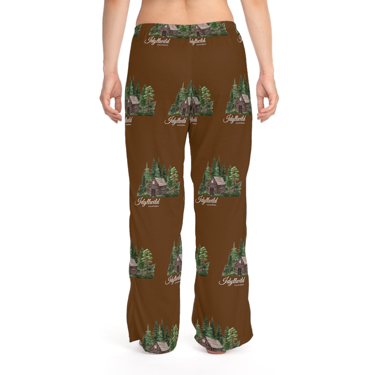Women's Pajama Pants (AOP) Idyllwild Cabin
