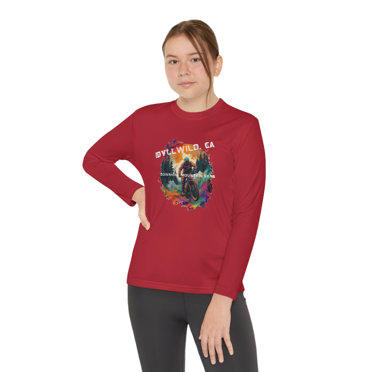 Idyllwild Mountain Biking Youth Long Sleeve Competitor Tee