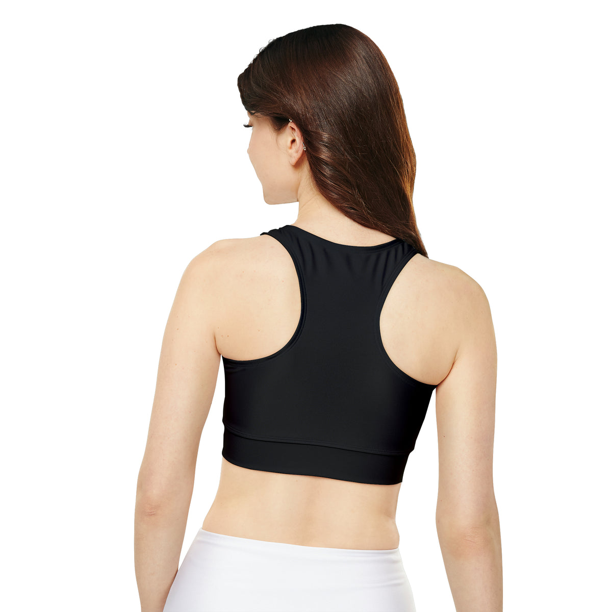 Fully Lined, Padded Sports Bra (AOP) Idyllwild Mountains