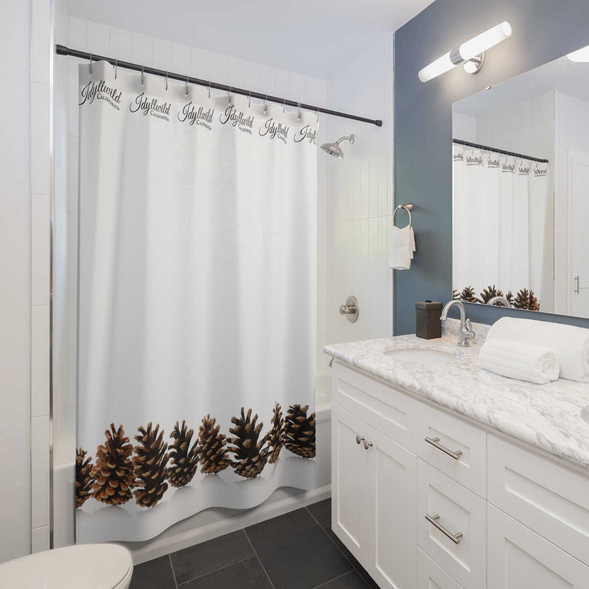 Idyllwild Pine Cone Row Shower Curtains