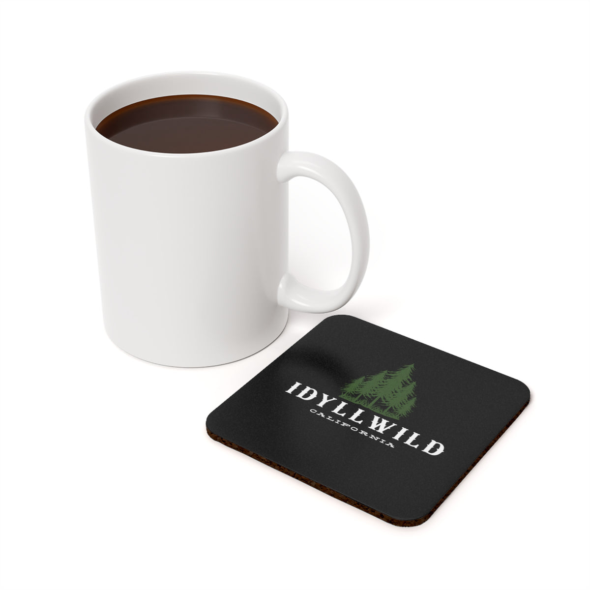 Cork Back Coaster Green Pine