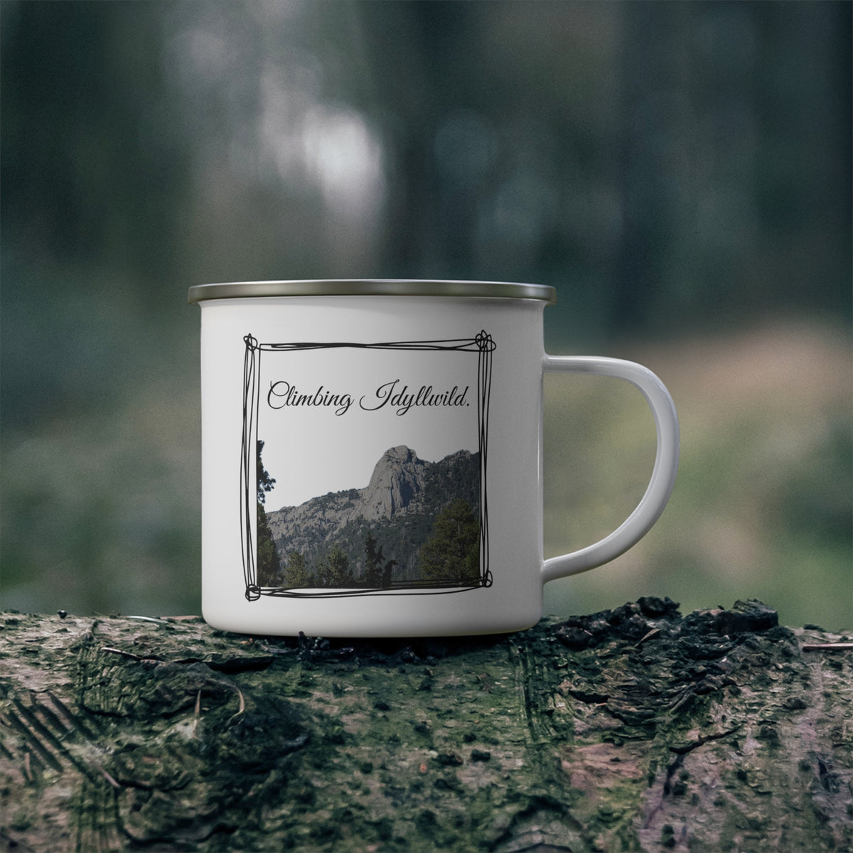 Climbing Idyllwild Enamel Mug