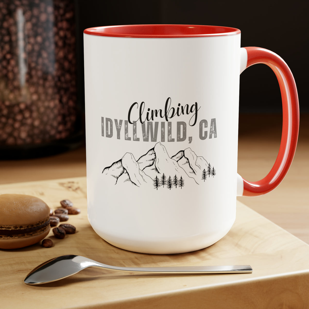 Two-Tone Coffee Mugs, 15oz Climbing Idyllwild