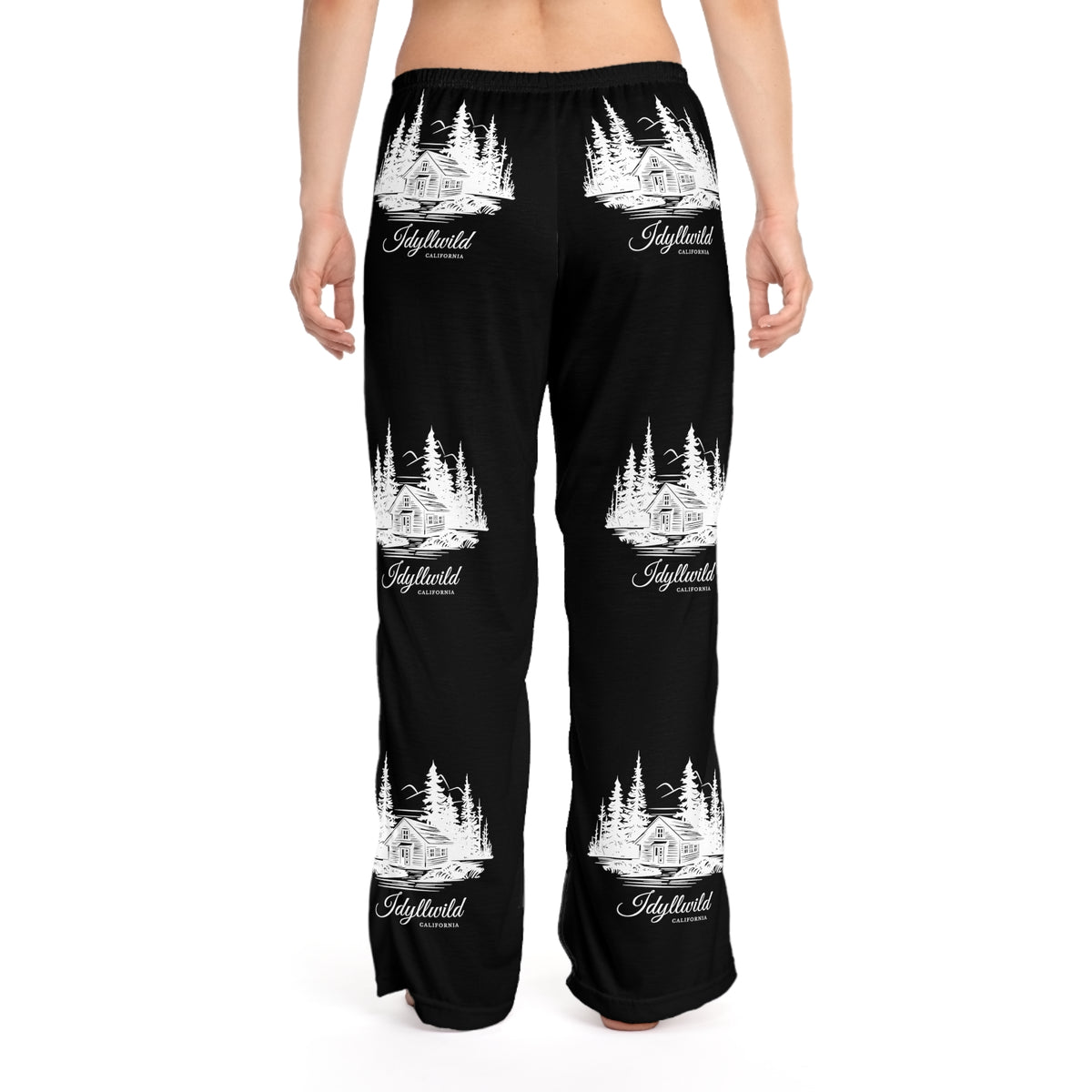 Women's Pajama Pants (AOP) Simple Cabin in the Woods