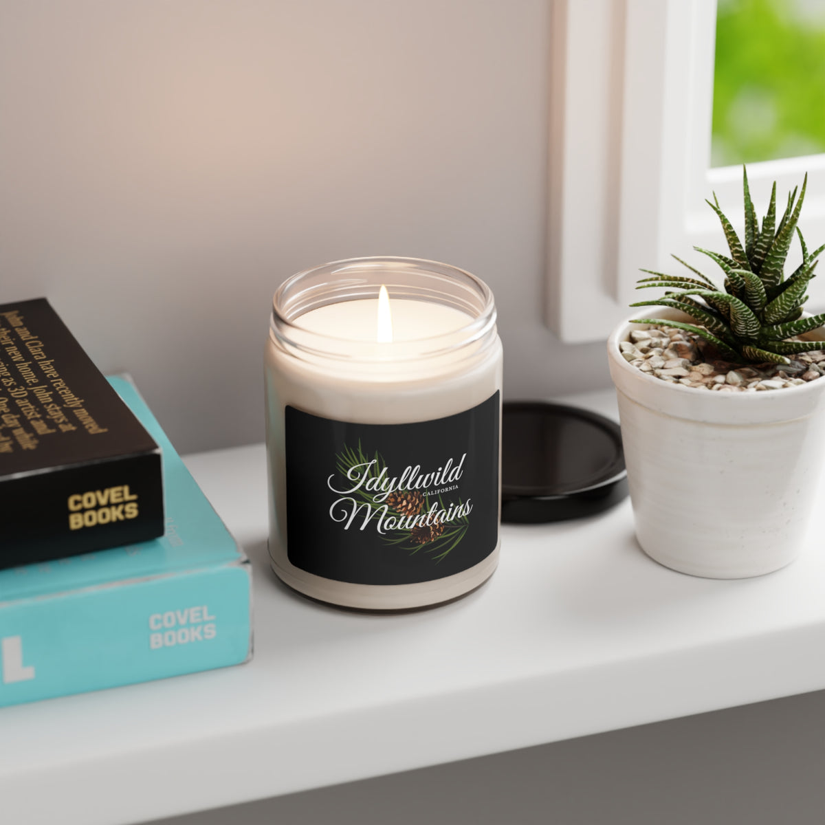 Scented Soy Candle, 9oz Idyllwild Mountains Pine Cones Black Label