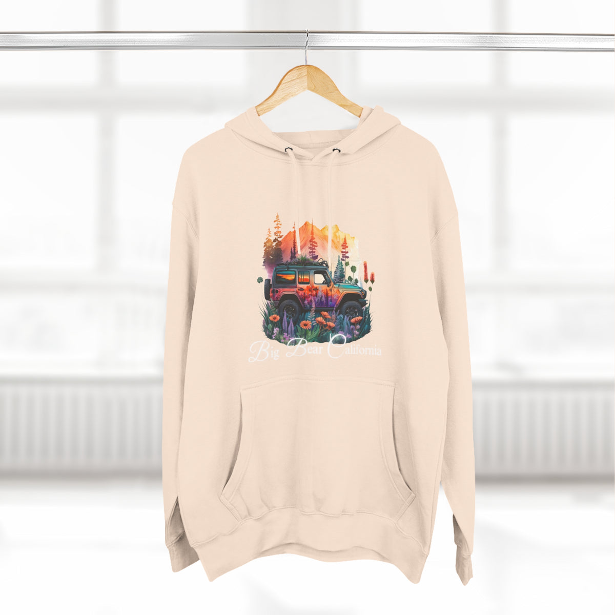 Big Bear Jeep Floral Hoodie