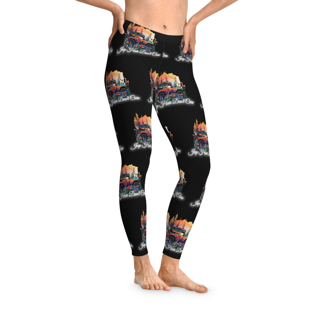 Jeep Hair Don't Care Stretchy Leggings
