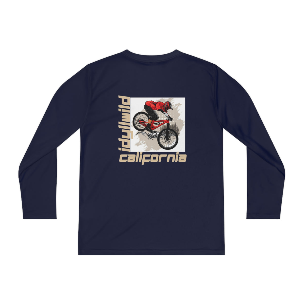 Idyllwild Mountain Biking Square II Youth Long Sleeve Competitor Tee