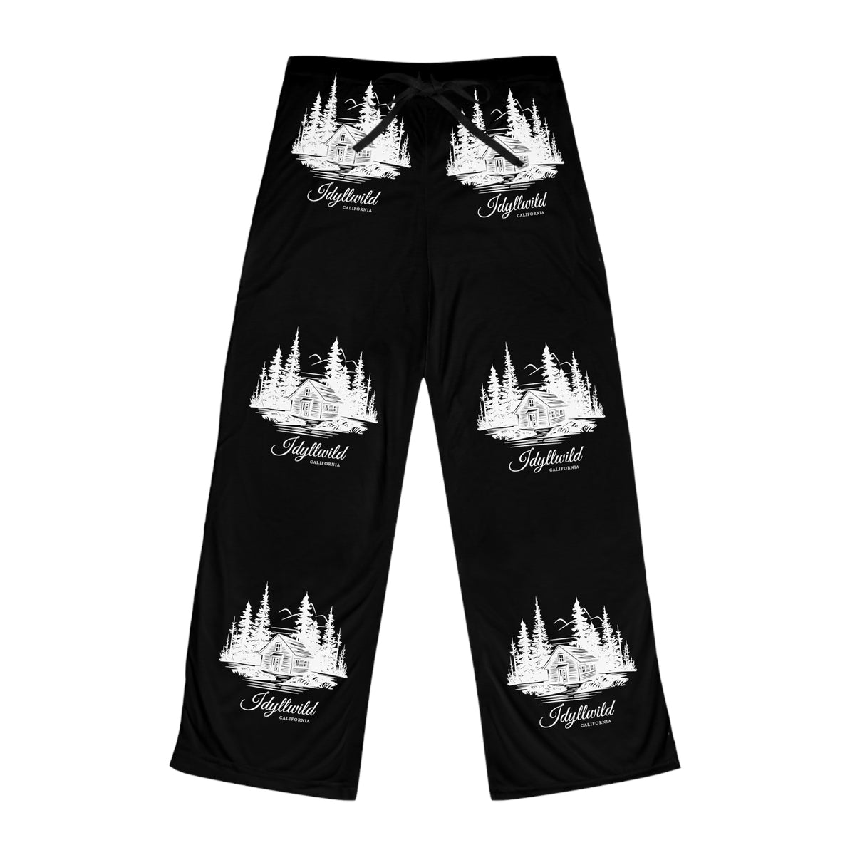 Women's Pajama Pants (AOP) Simple Cabin in the Woods