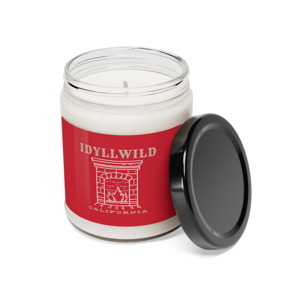 Scented Soy Candle, 9oz Idyllwild Fireplace Candle Red Label