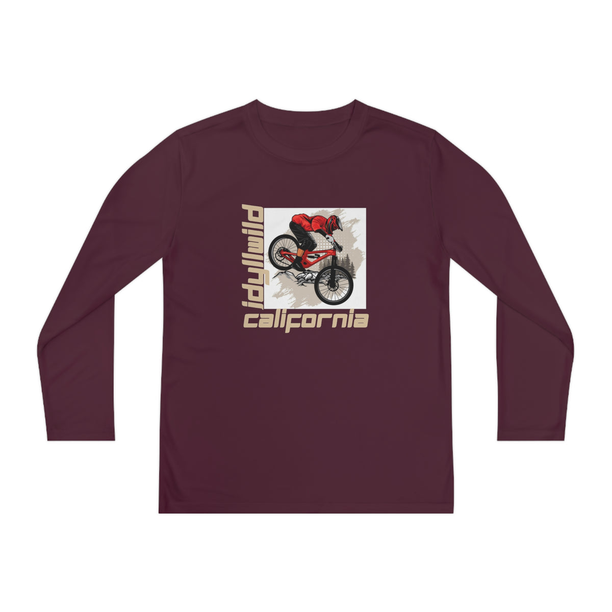 Idyllwild Mountain Biking Square II Youth Long Sleeve Competitor Tee