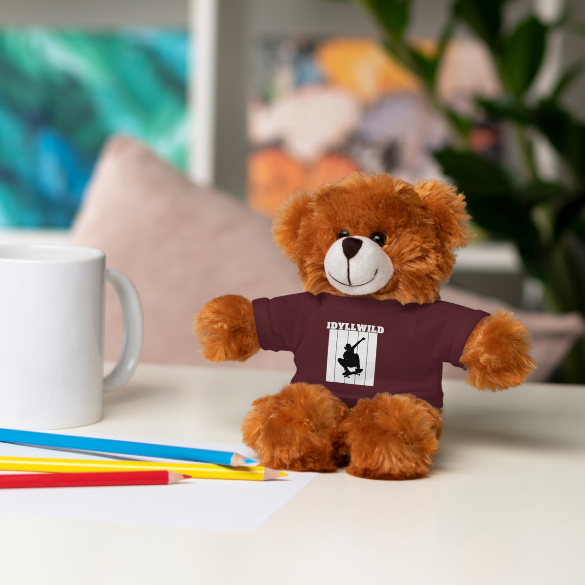 Stuffed Animals with Tee Skateboard Idyllwild