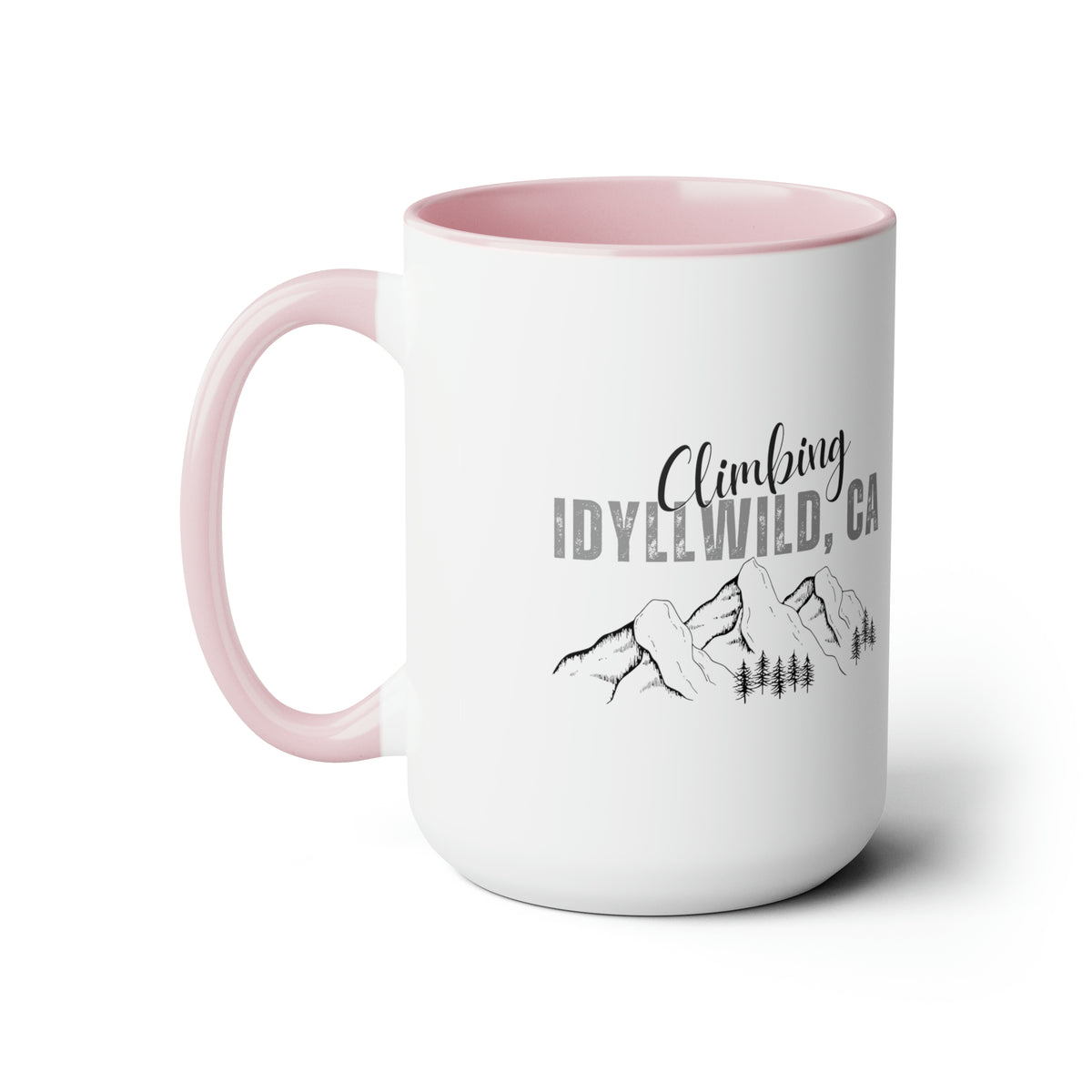 Two-Tone Coffee Mugs, 15oz Climbing Idyllwild