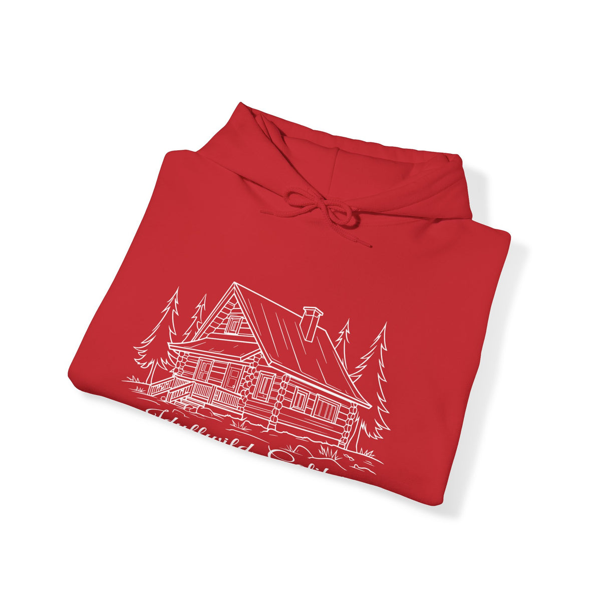 Unisex Heavy Blend™ Hooded Sweatshirt Idyllwild California Big Cabin Sketch