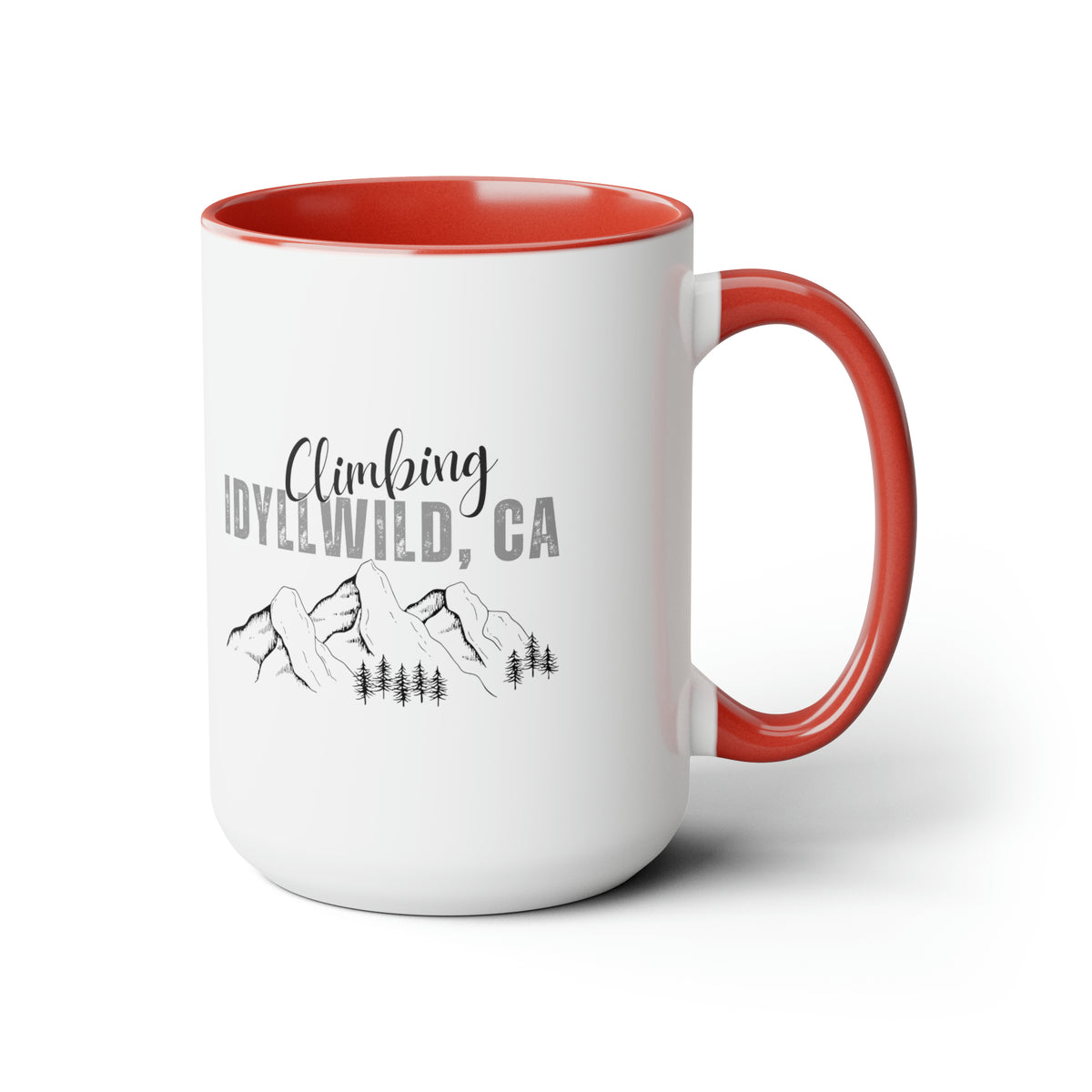 Two-Tone Coffee Mugs, 15oz Climbing Idyllwild