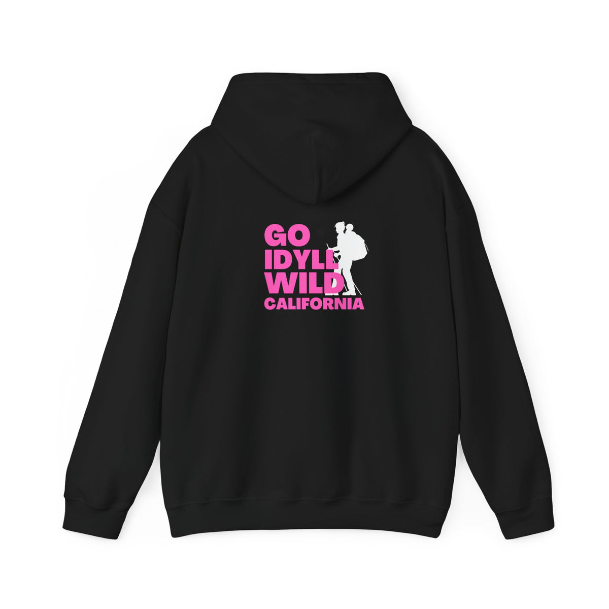 Idyllwild Mom Hiker Pink Text Hoodie