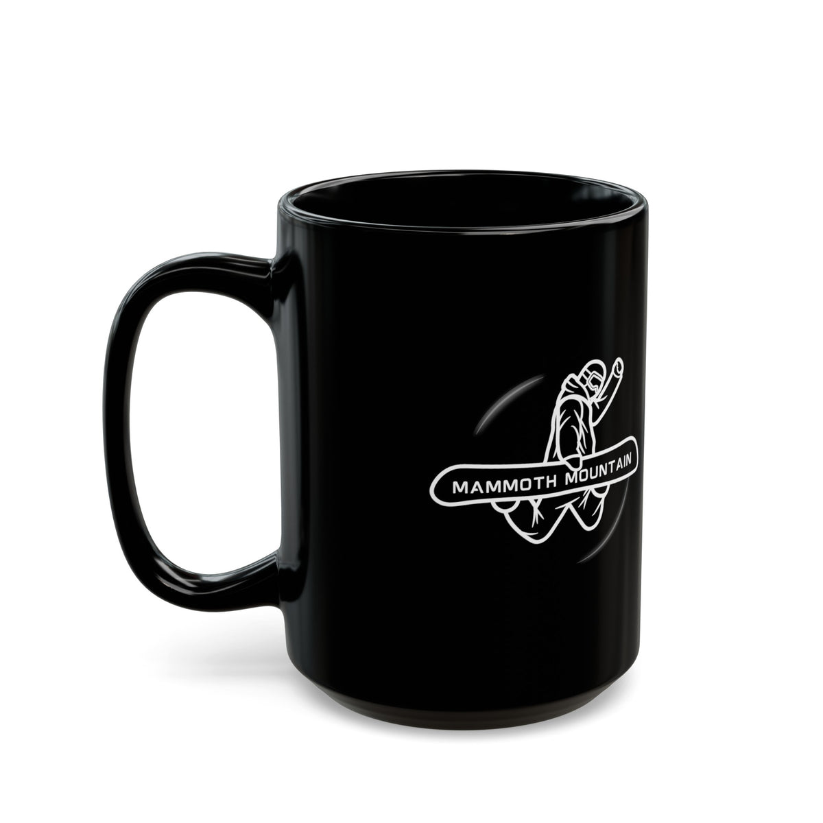 Mammoth Mountain Snowboarding Black Coffee Tea Mug