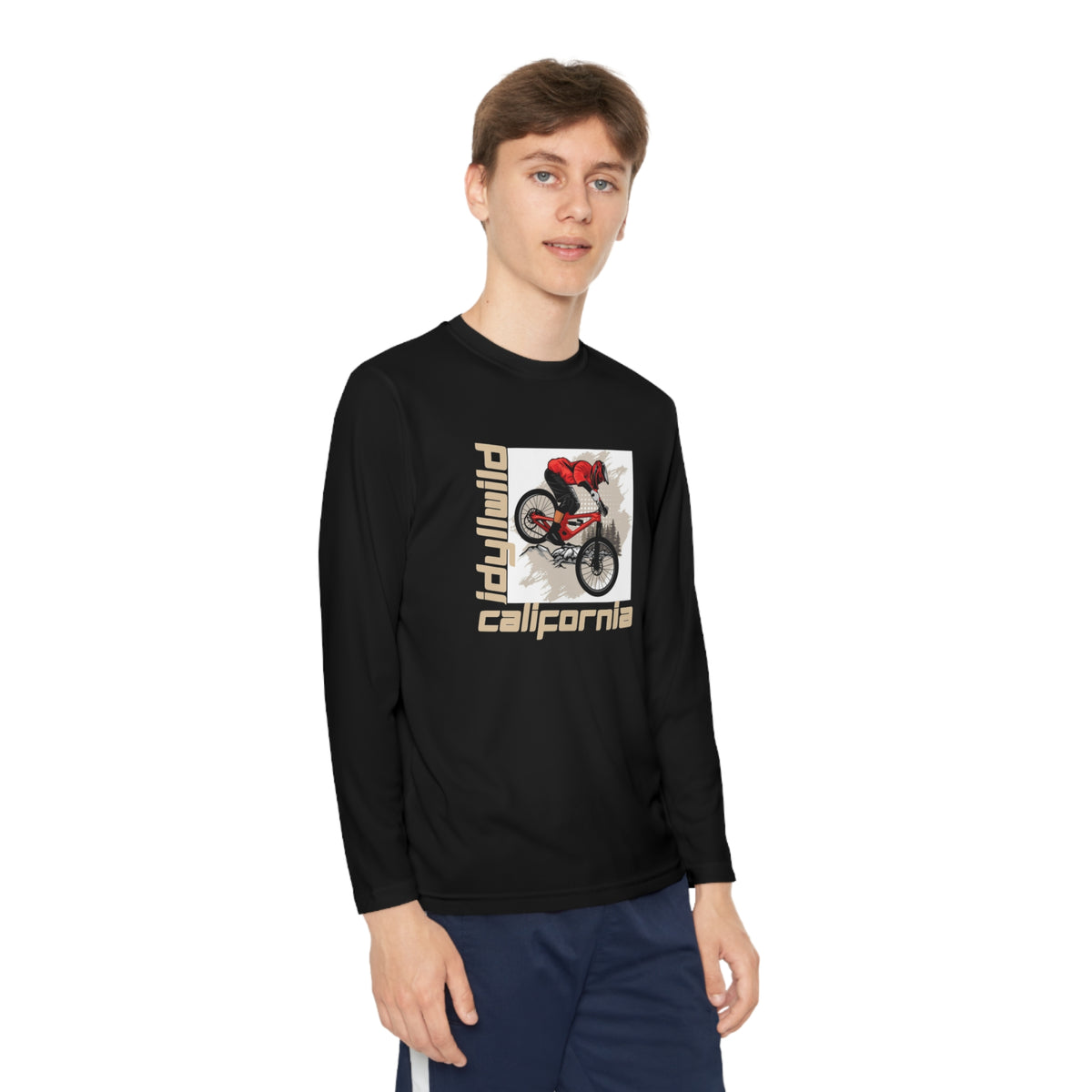 Idyllwild Mountain Biking Square II Youth Long Sleeve Competitor Tee