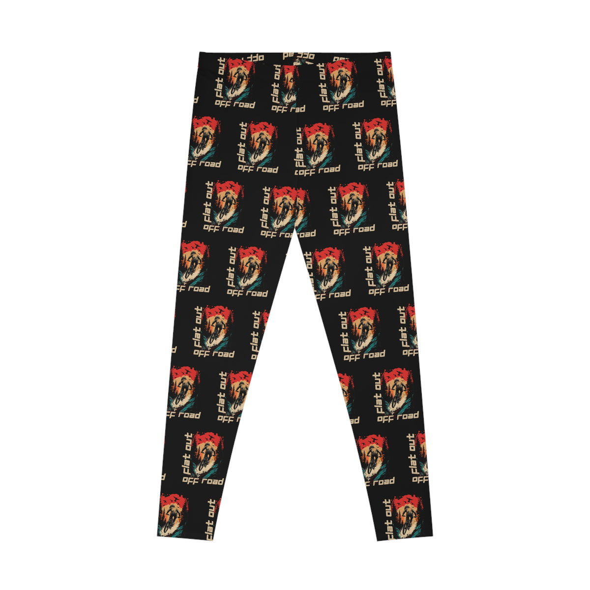 Mountain Biking "Off Road Flat Out" Stretchy Leggings