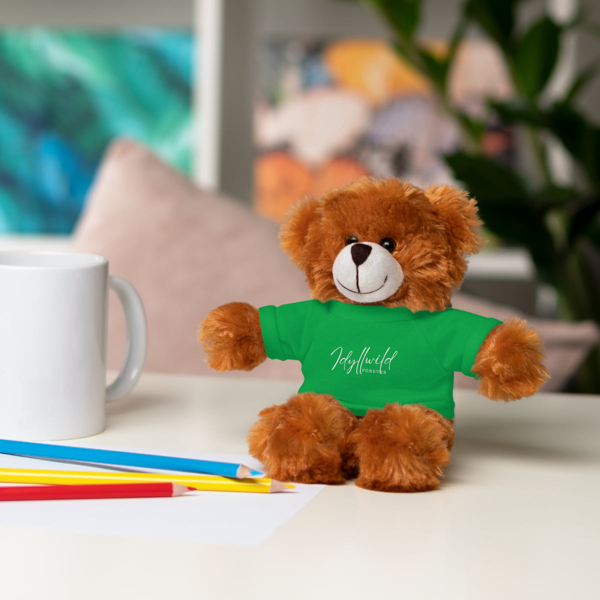 Stuffed Animals with Tee Idyllwild Forever
