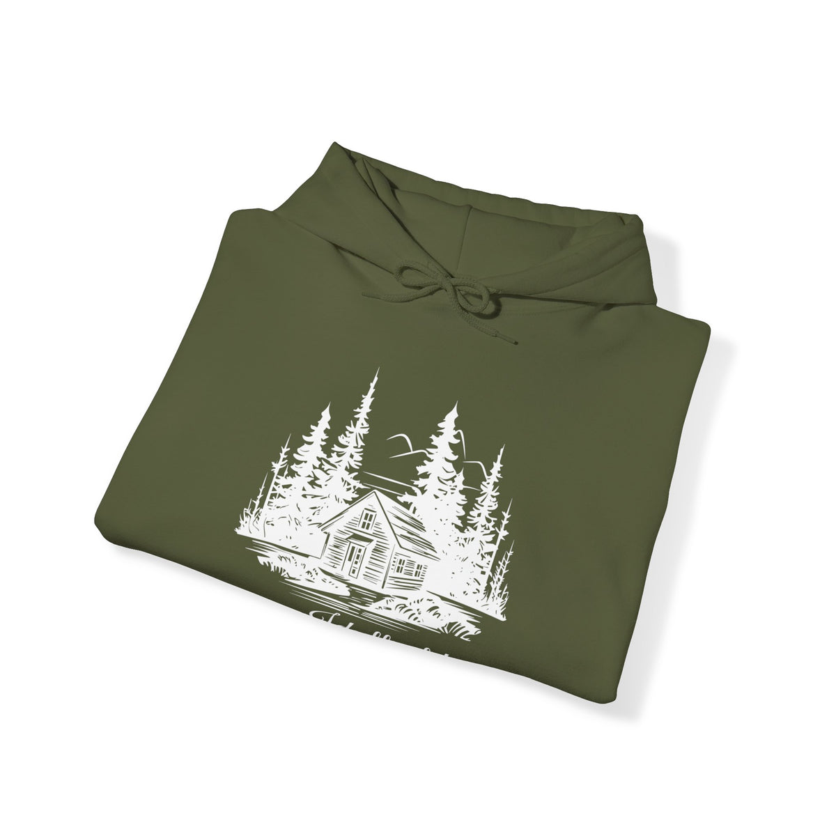 Unisex Heavy Blend™ Hooded Sweatshirt Cabin Forest Sketch