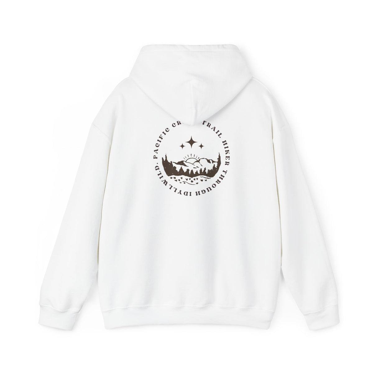 Pacific Trail Hiker through Idyllwild BrownText Hoodie