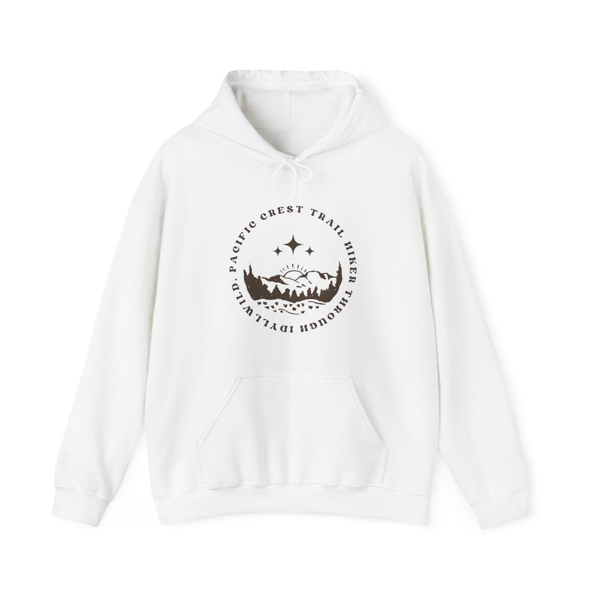 Pacific Trail Hiker through Idyllwild BrownText Hoodie