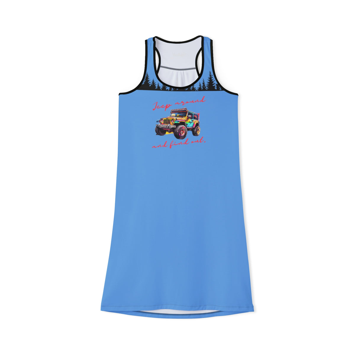 Women's Jeep around and find out Blue Racerback Dress
