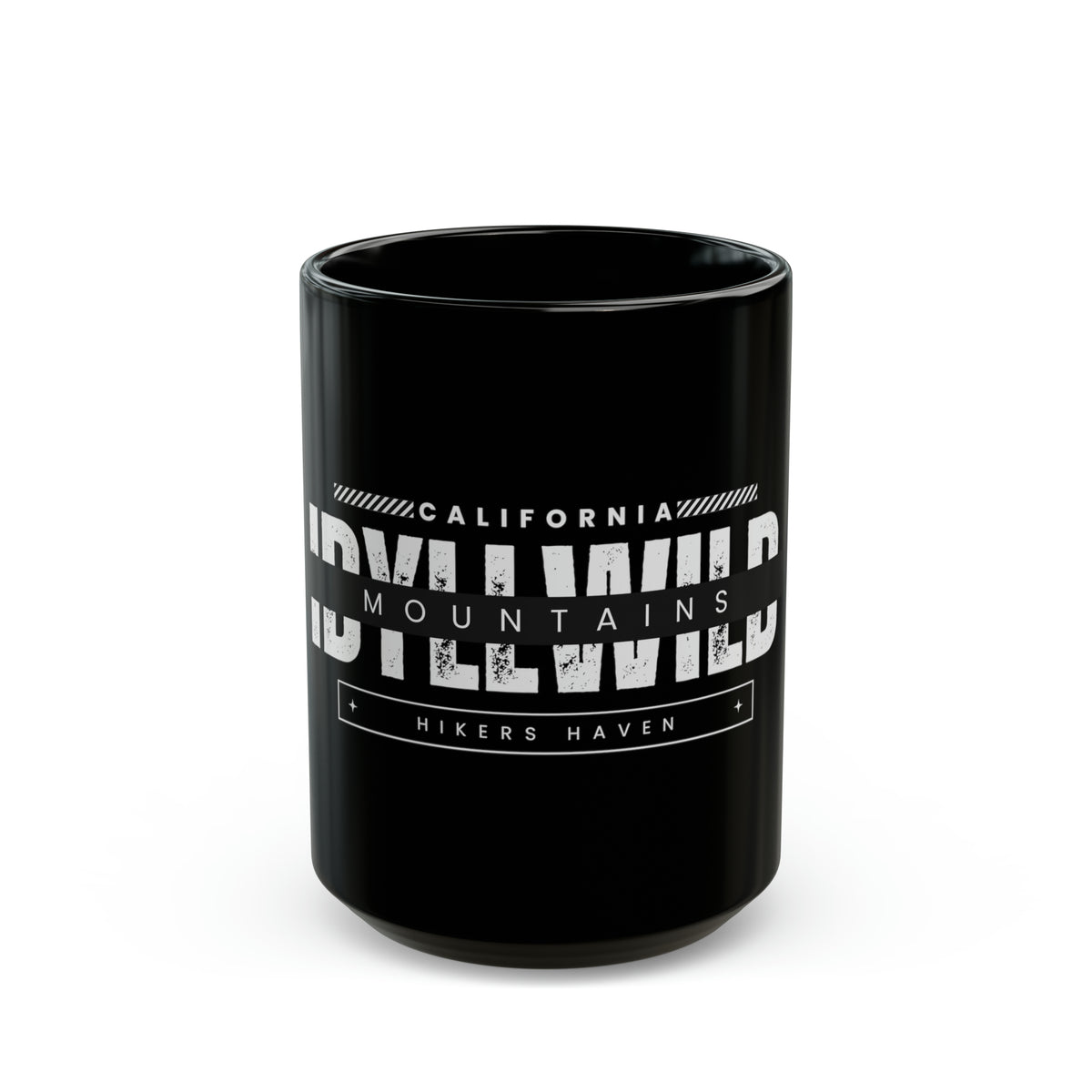 Black Mug Idywild HIkers Haven Badge