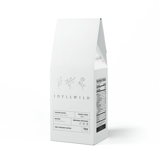Colombia Single Origin Coffee (Light-Medium Roast) Idyllwild Boho Flower White