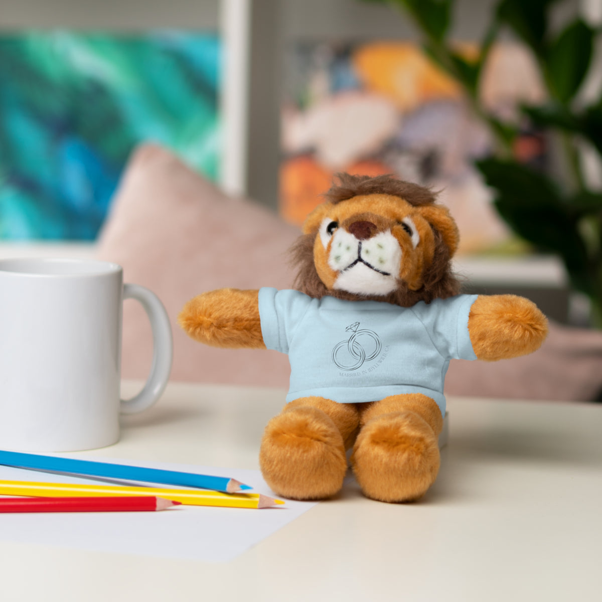 Stuffed Animals with Tee Married In Idyllwild Couple  Rings