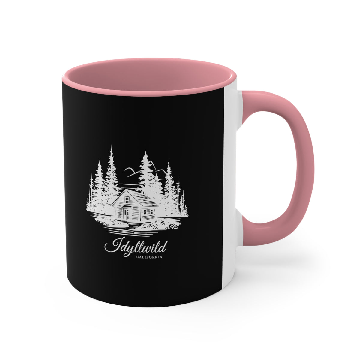 Black Idyllwild Cabin Accent Mug