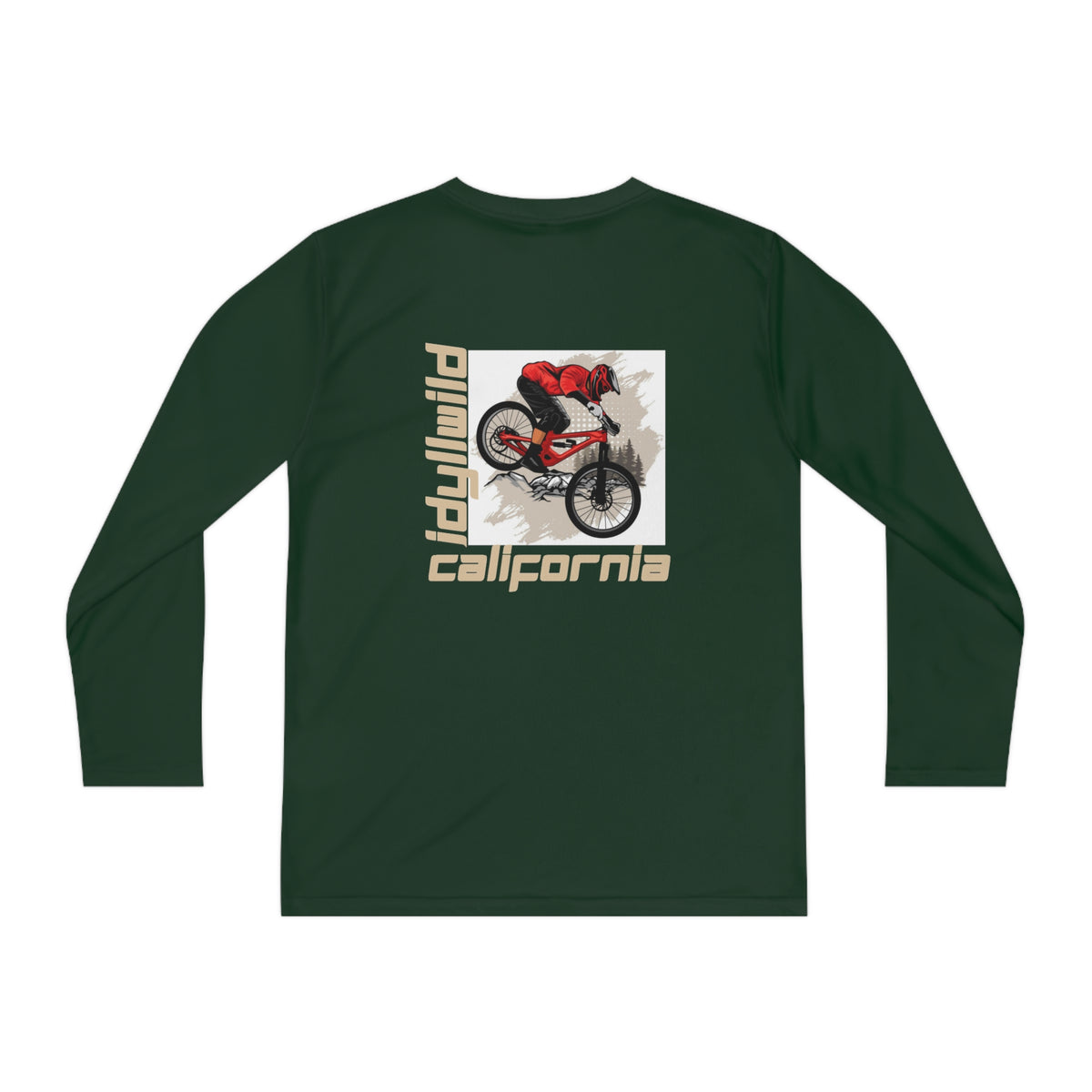 Idyllwild Mountain Biking Square II Youth Long Sleeve Competitor Tee