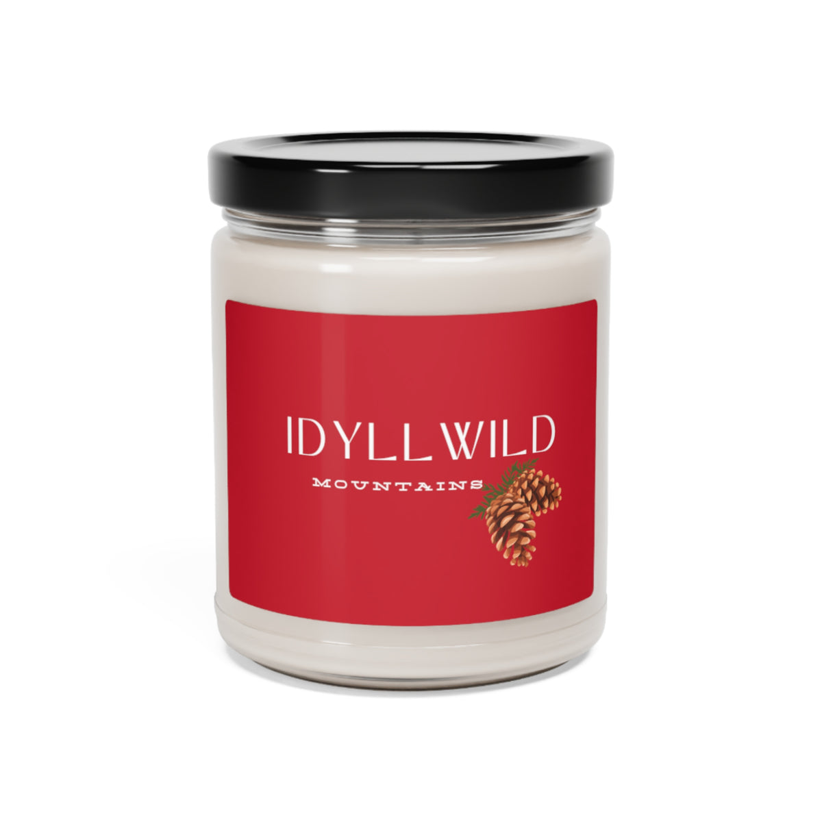 Scented Soy Candle, 9oz Idyllwild Mountains Pine Cone Red Label