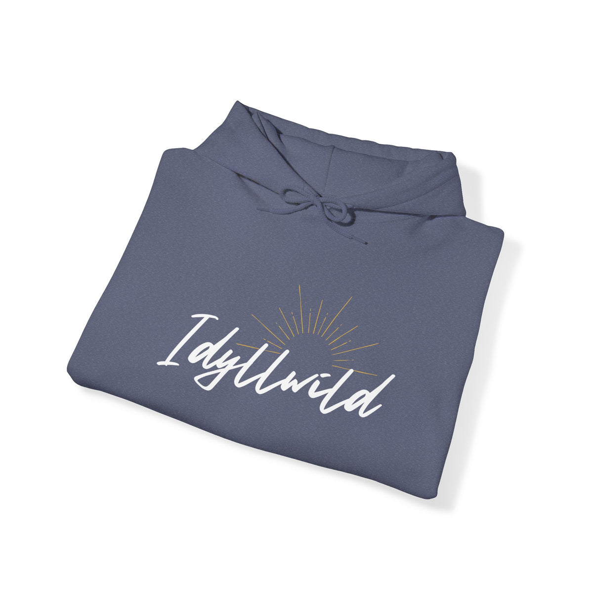Idyllwild white script grey suburst Hoodie