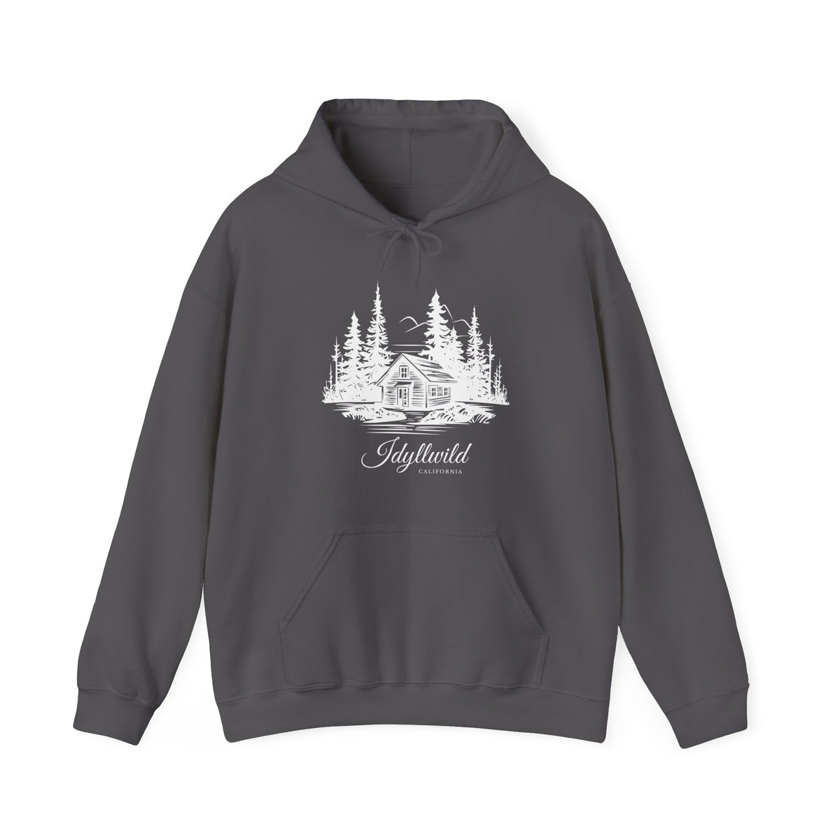 Unisex Heavy Blend™ Hooded Sweatshirt Cabin Forest Sketch