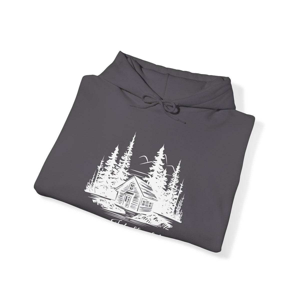 Unisex Heavy Blend™ Hooded Sweatshirt Cabin Forest Sketch