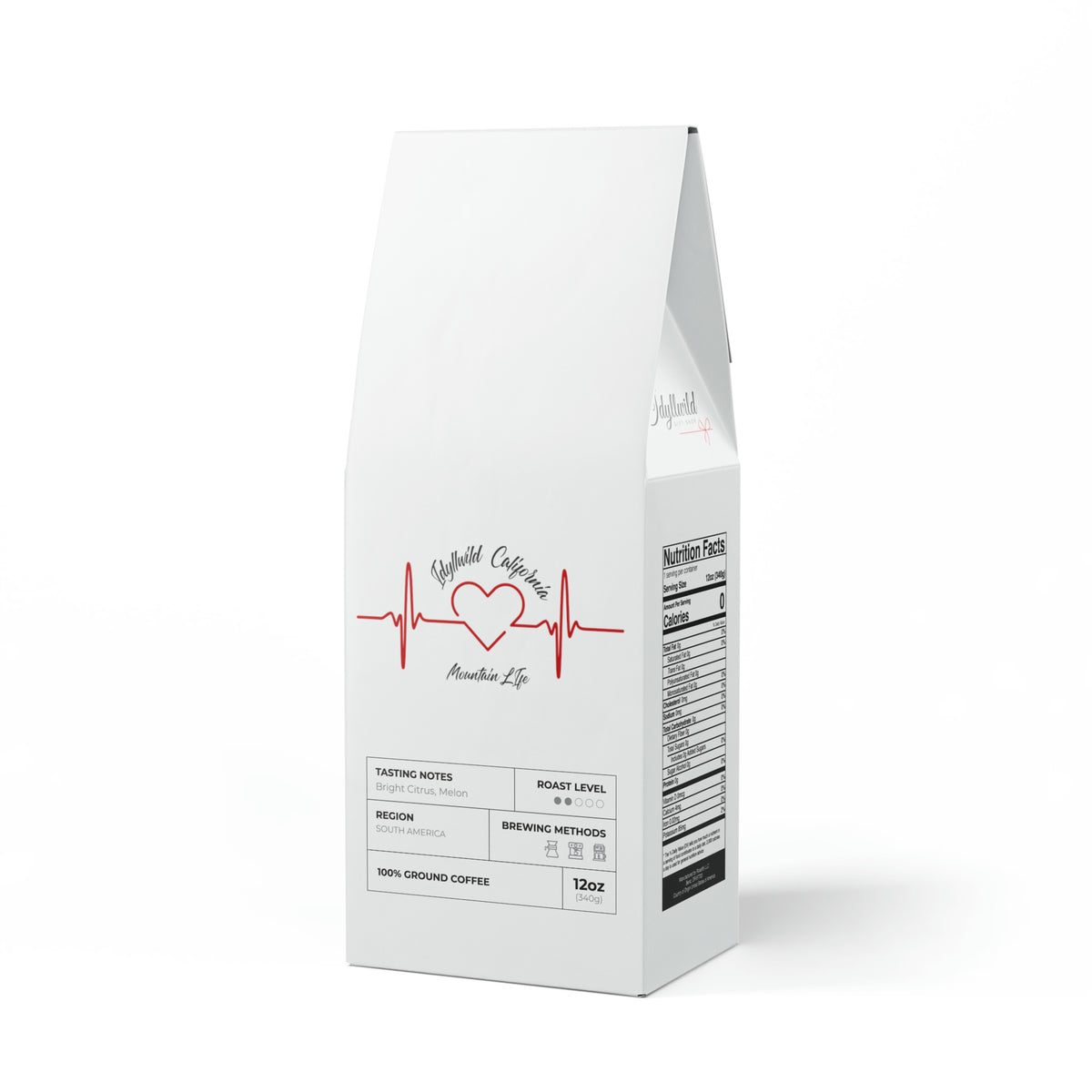 Colombia Single Origin Coffee (Light-Medium Roast) Idyllwild Mountain Hearbeat White