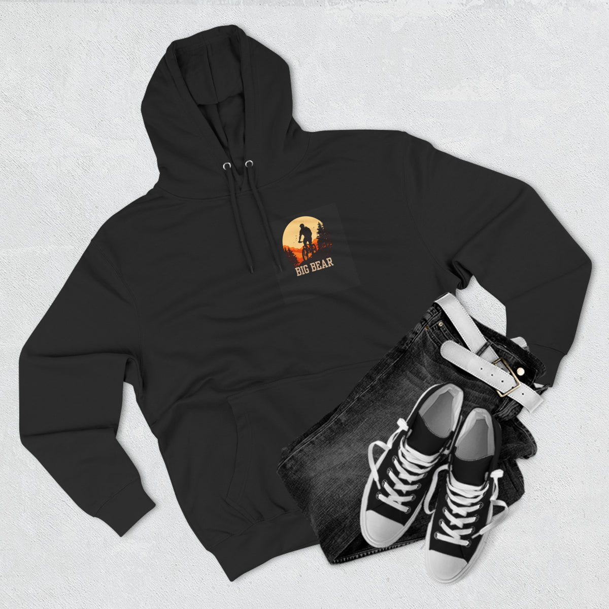 Big Bear Mountain Biking Sunset Hoodie