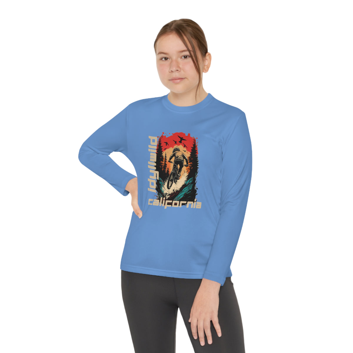 Idyllwild Mountain Biking Youth Long Sleeve Competitor Tee