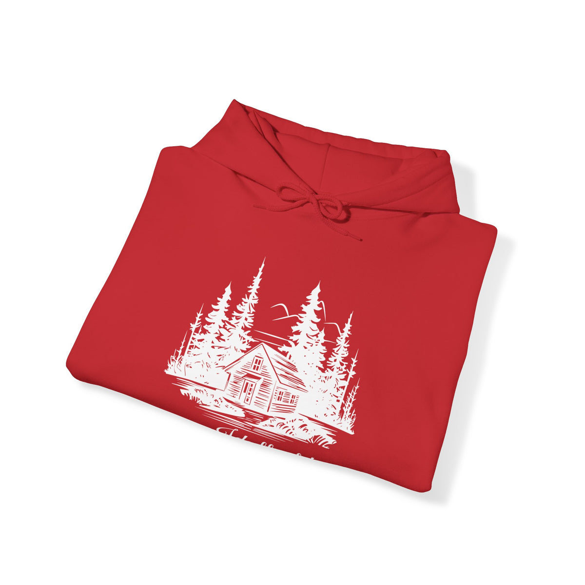 Unisex Heavy Blend™ Hooded Sweatshirt Cabin Forest Sketch