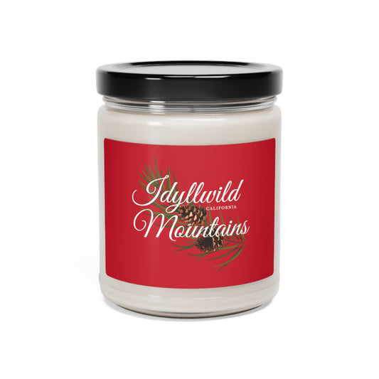 Scented Soy Candle, 9oz Idyllwild Mountains Pine Cones Red Label