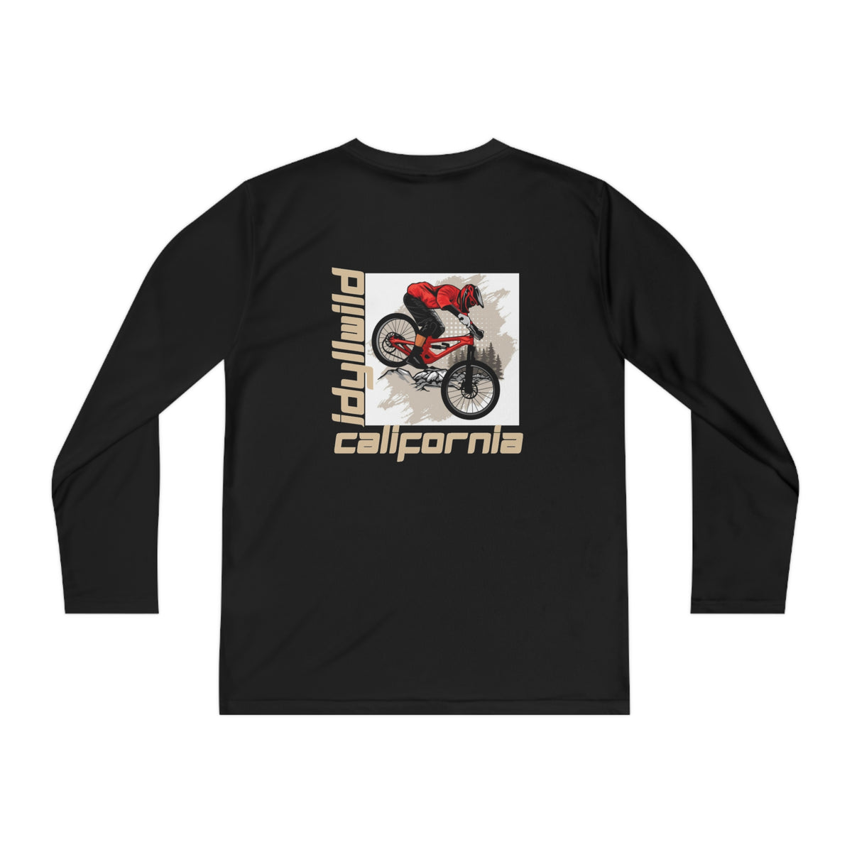 Idyllwild Mountain Biking Square II Youth Long Sleeve Competitor Tee