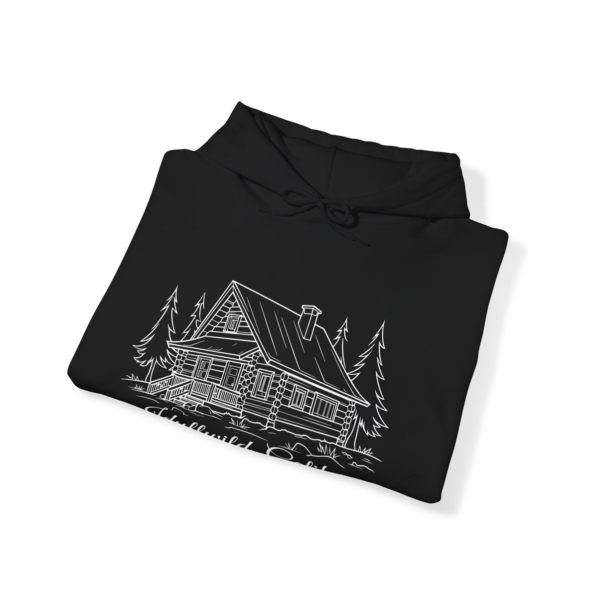 Unisex Heavy Blend™ Hooded Sweatshirt Idyllwild California Big Cabin Sketch